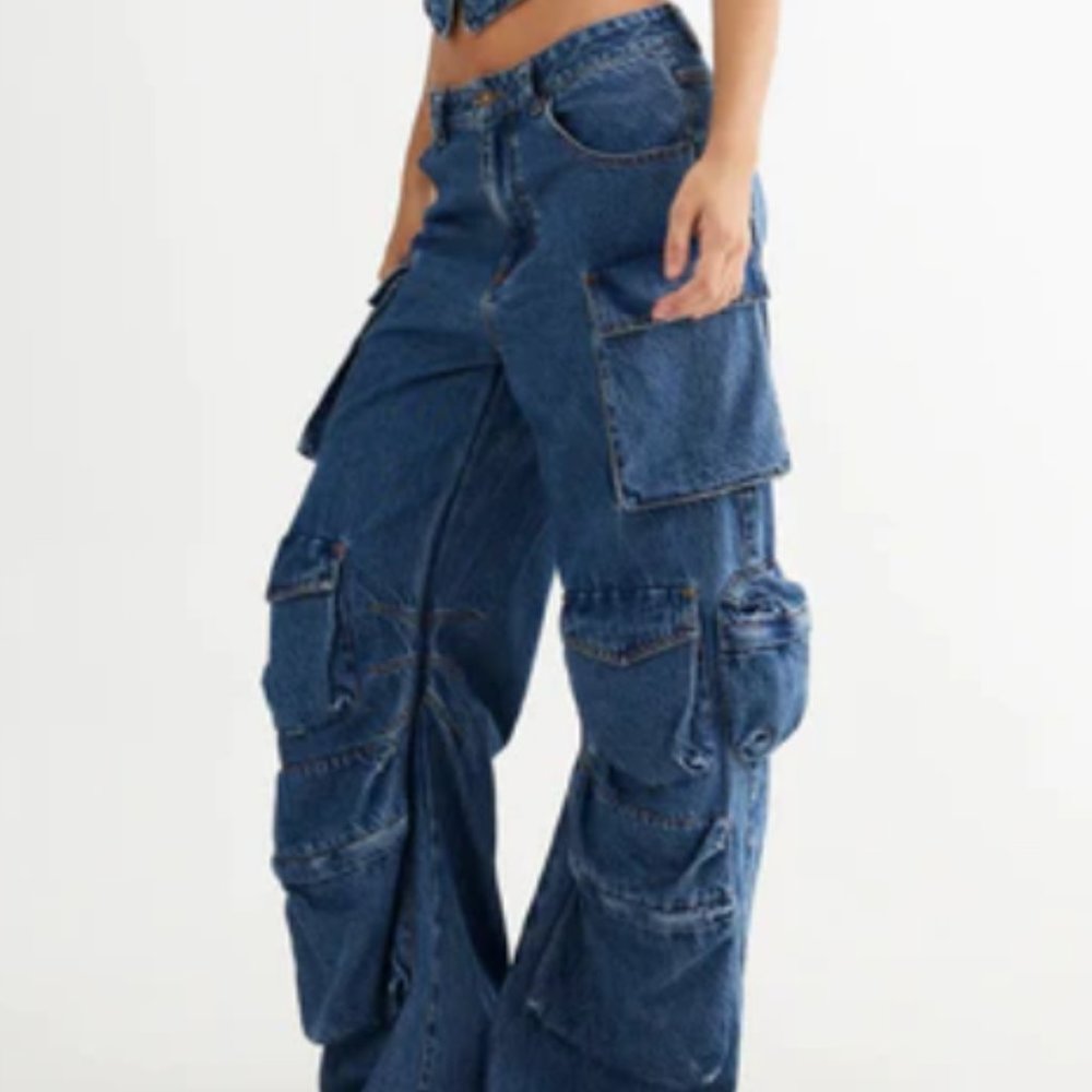LIONESS SMOKESHOW JEAN BLUE DENIM